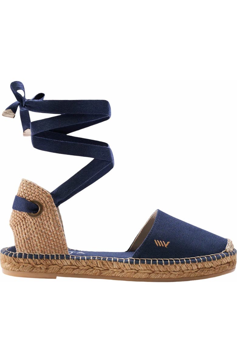 VISCATA Candell Canvas Espadrille Flats, Main, color, Navy Blue