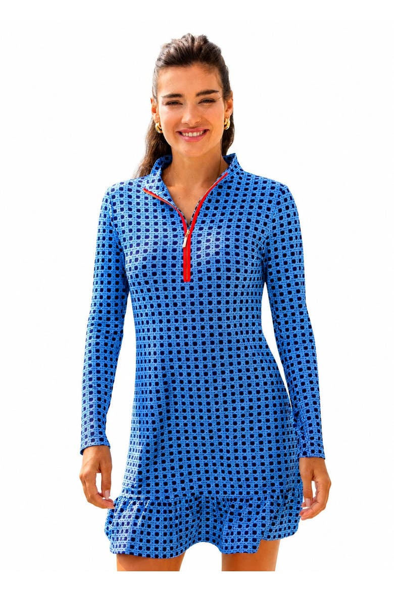 Longsleeve Ruffle Sport Dress, Alternate, color, Heritage