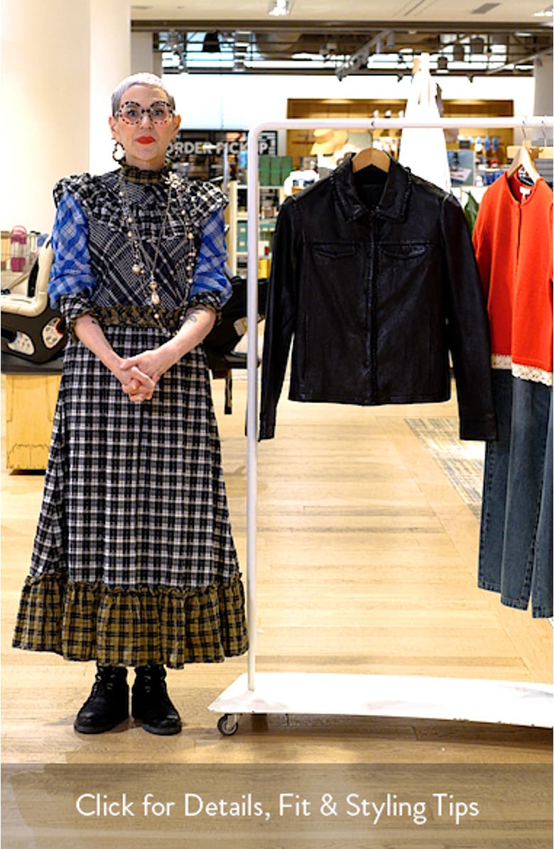 Limma Ruffle Leather Jacket, sales video thumbnail