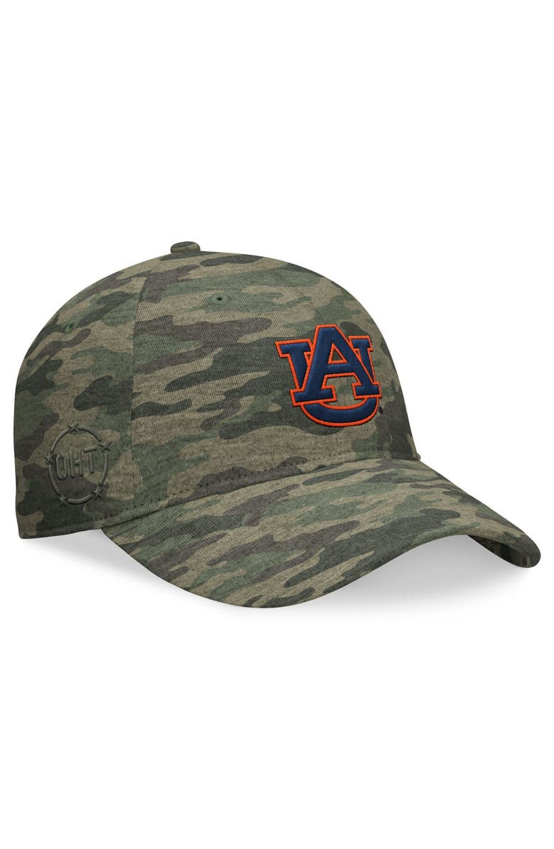 TOP OF THE WORLD Men's Top of the World Camo Auburn Tigers OHT Military Appreciation Hound Adjustable Hat, Alternate, color, Camo