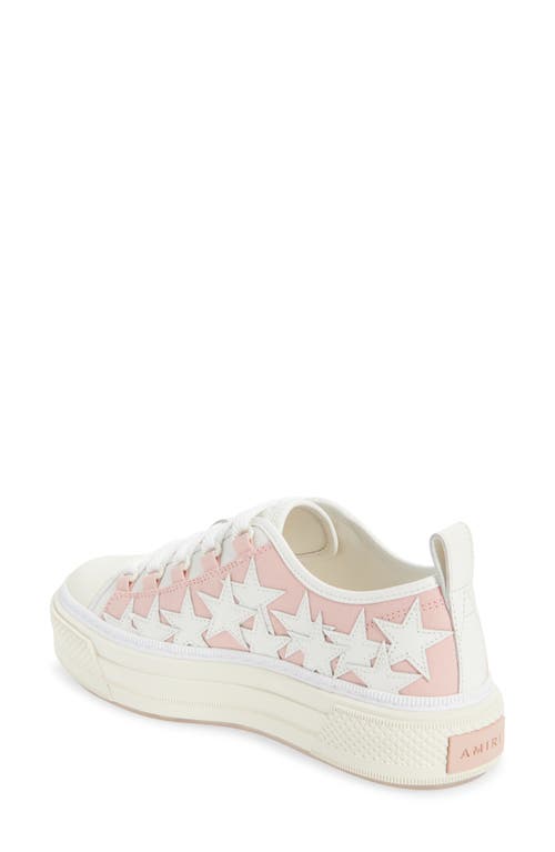 Amiri Stars Low-top Canvas Platform Sneakers In Silver