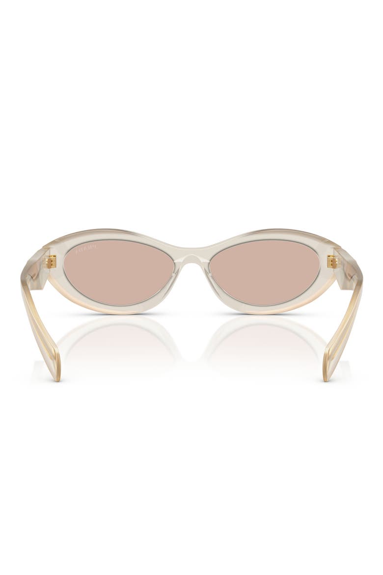 55mm Irregular Sunglasses, Alternate, color, BROWN WHITE