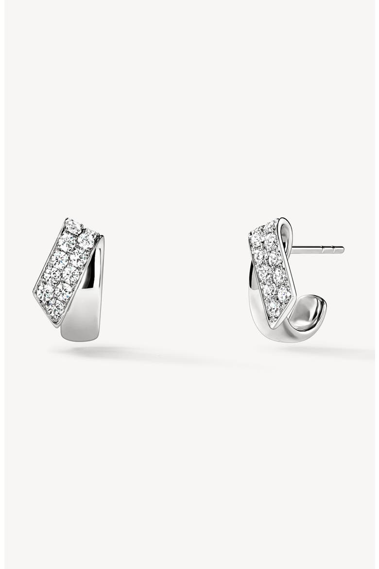 INSIDE/OUT 18K Gold Diamond Flip Earrings, 0.40ct., Alternate, color, WHITE GOLD