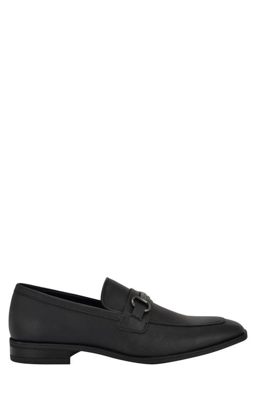 Calvin Klein Manik Buckle Saffiano Loafer In Black