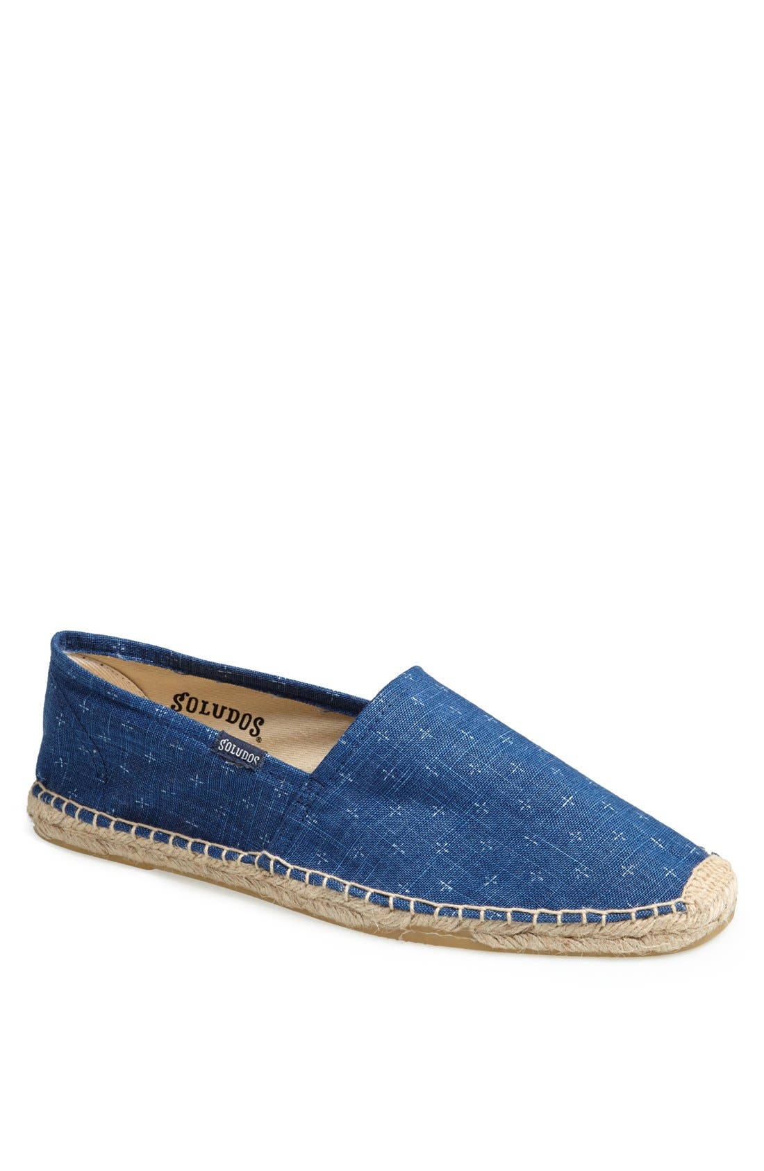 'Lil Crosses' Espadrille Slip-On, Main, color, NAVY