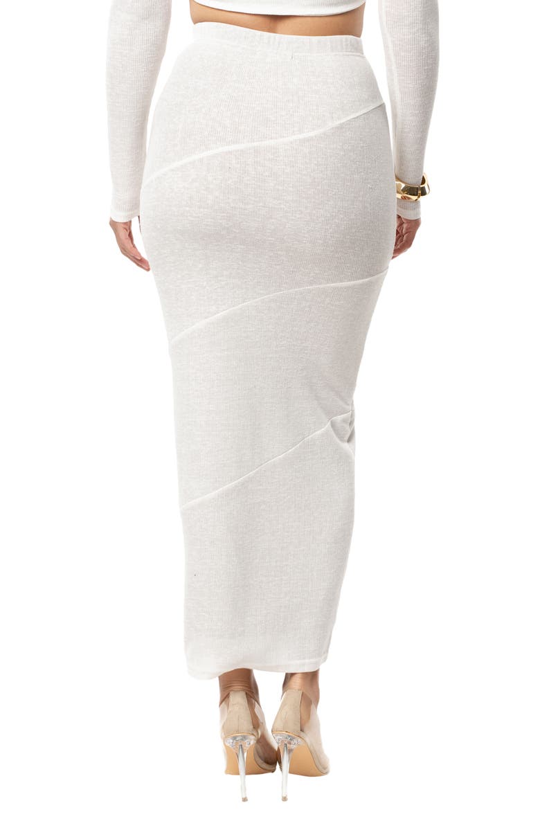 JLUXLABEL All About You Long Sleeve Crop Top & Skirt, Alternate, color, Ivory