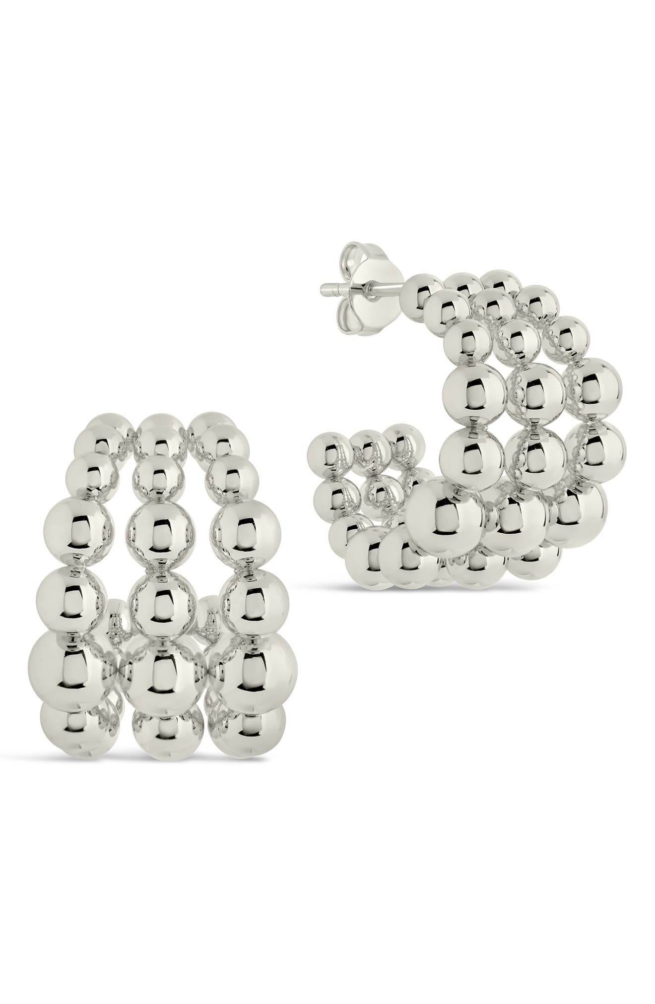 Bubble Sphere Trio Hoop Earrings