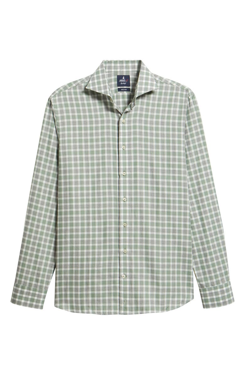 johnnie-O Peirce Check Cotton Button-Up Shirt, Alternate, color, Trails