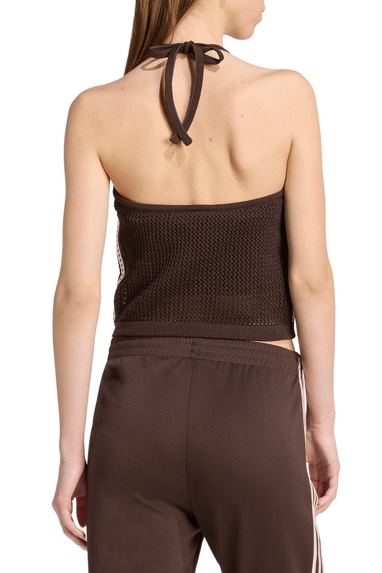 Open Stitch Halter Top, Alternate, color, AURORA COFFEE/
