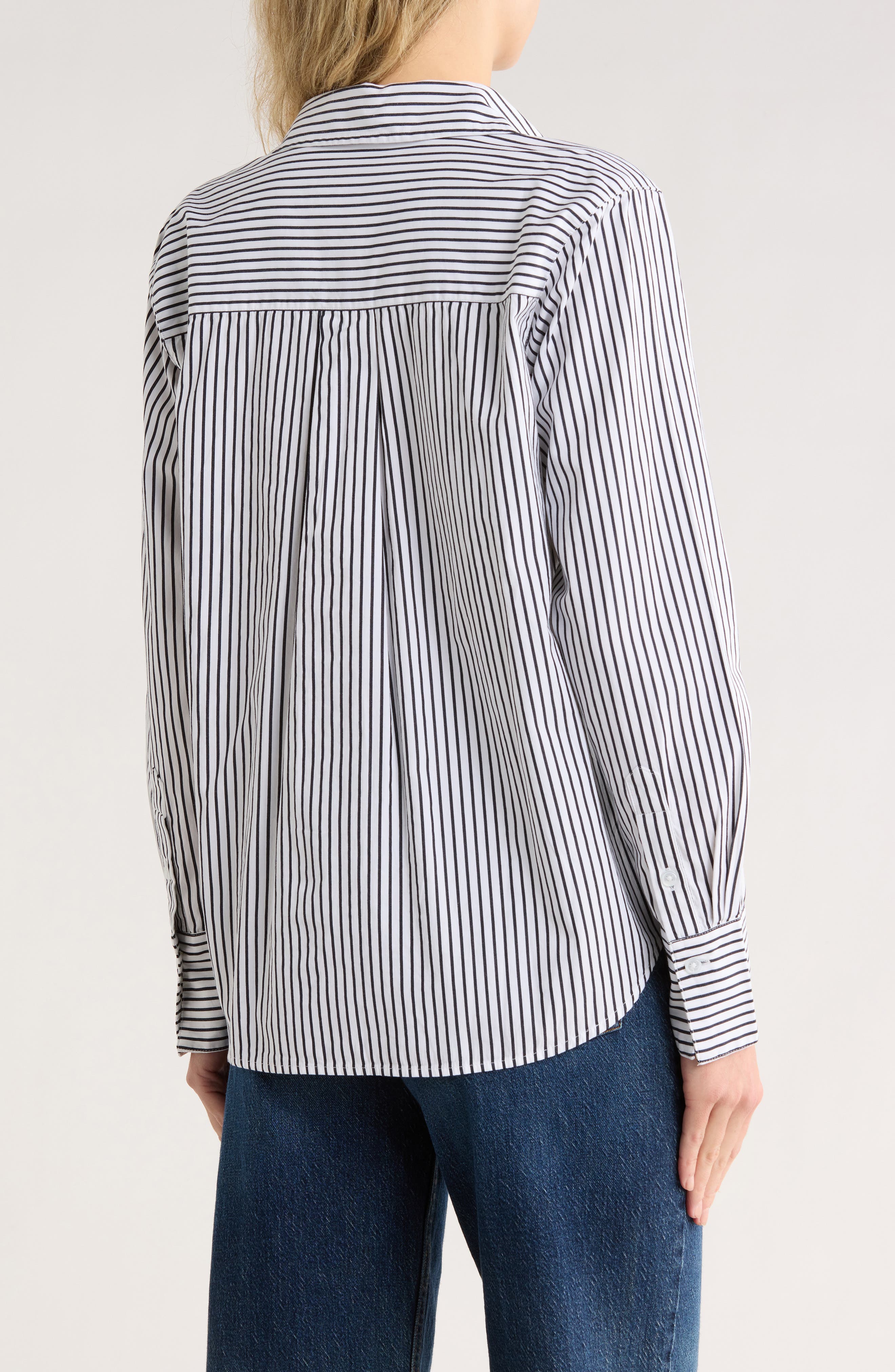 Stripe Poplin Button-Up Shirt - image 2