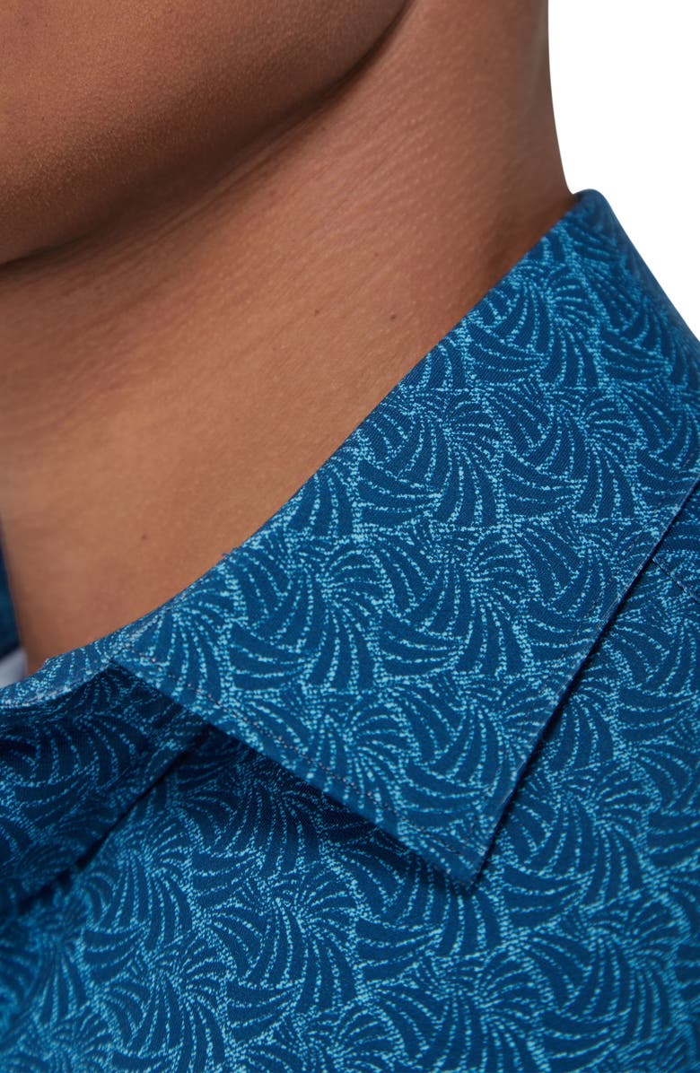 Bugatchi James OoohCotton<sup>®</sup> Abstract Print Button-Up Shirt, Alternate, color, Night Blue