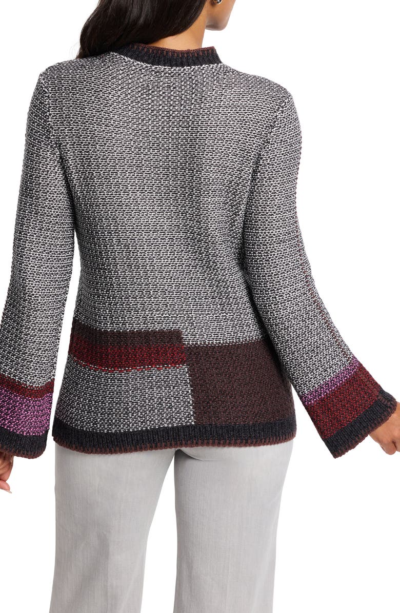 NIC+ZOE Mixed Up Colorblock Sweater, Alternate, color, Black Multi