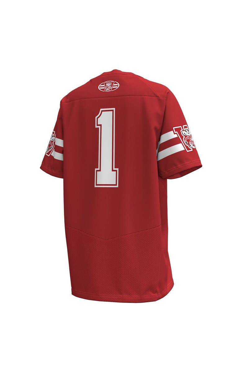 Under Armour Youth Under Armour #1 Red Wisconsin Badgers 1980 Throwback Home Replica Game Jersey, Alternate, color, Red