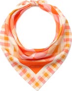 Kate Spade New York beach plaid cotton & silk scarf
