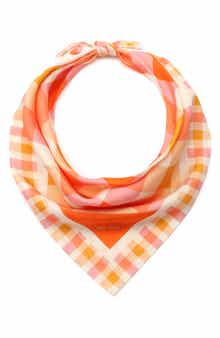 beach plaid cotton & silk scarf
