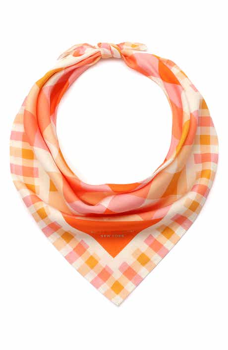 beach plaid cotton & silk scarf