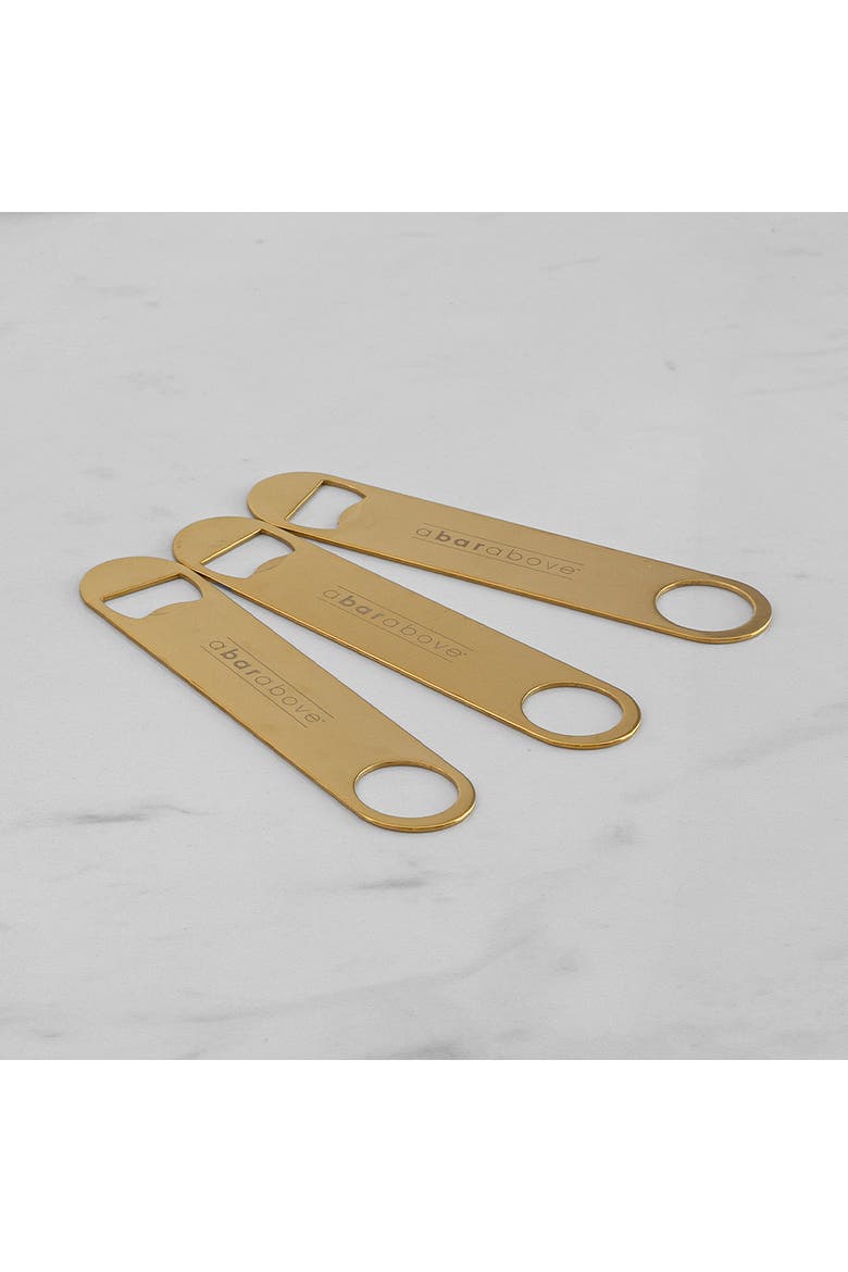 Gold Bar Blade Bottle Openers, 3 Pack, Alternate, color, Stainless Steel