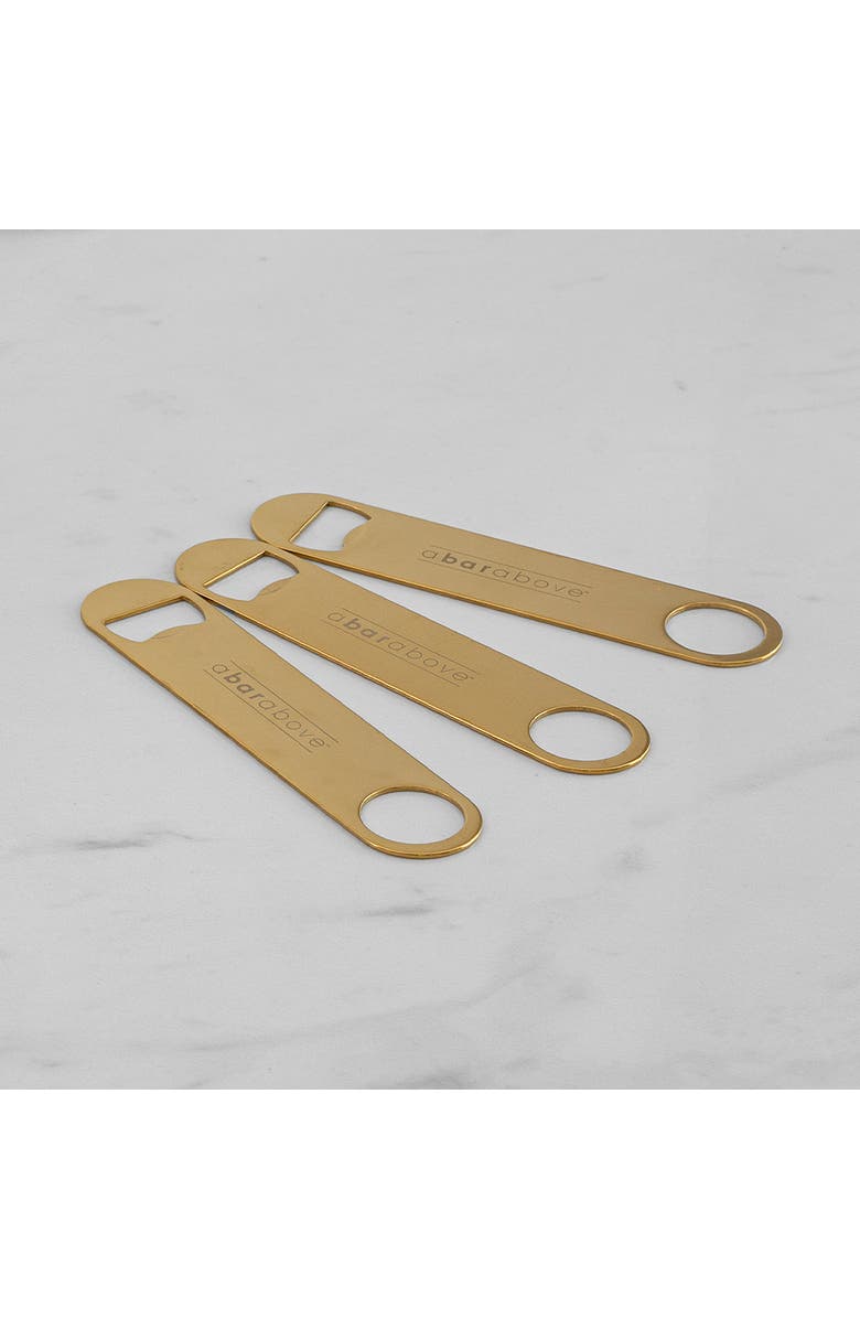 A Bar Above Gold Bar Blade Bottle Openers, 3 Pack, Alternate, color, Stainless Steel
