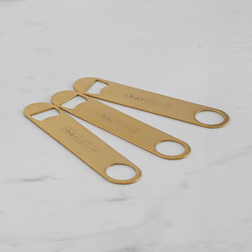 A Bar Above Gold Bar Blade Bottle Openers, 3 Pack In Stainless Steel