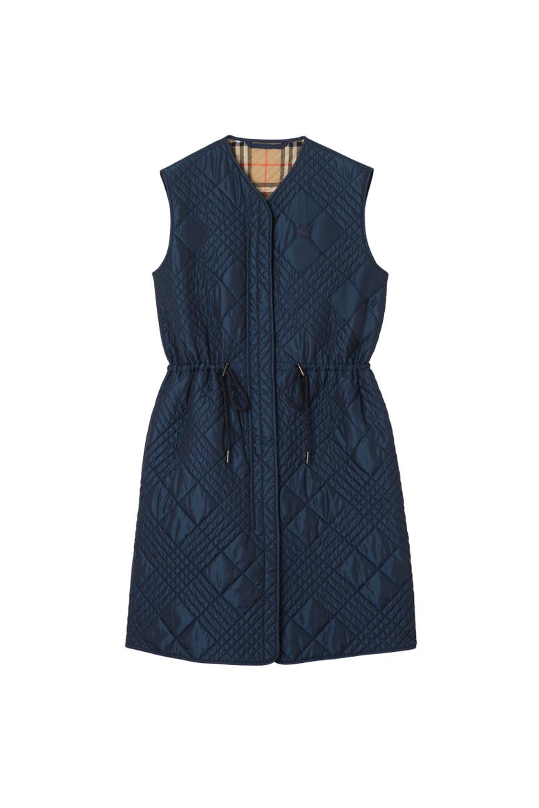 Nylon Blend Walby Gilet, Alternate, color, Silhouette blue