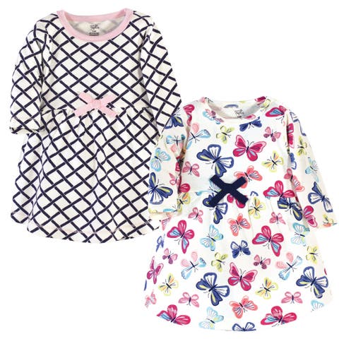 2Pk Long Sleeve Organic Dresses