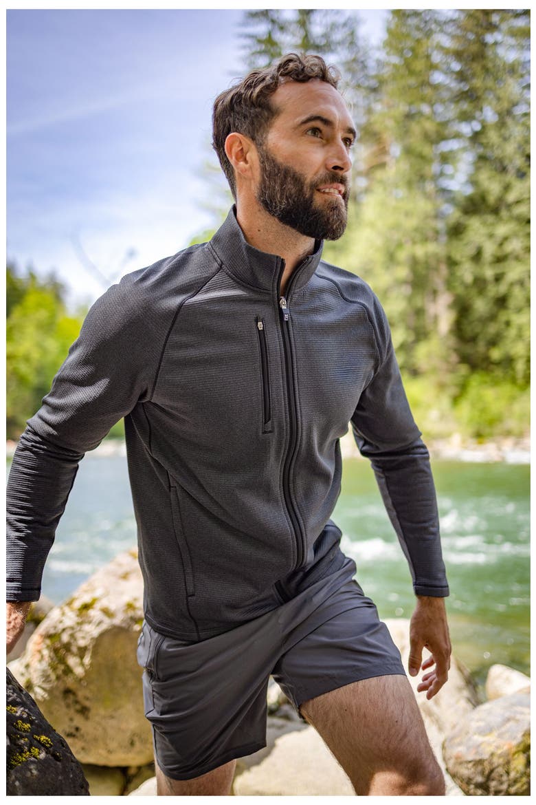Peshastin Fleece Full Zip Jacket, Alternate, color, BLACK HEATHER