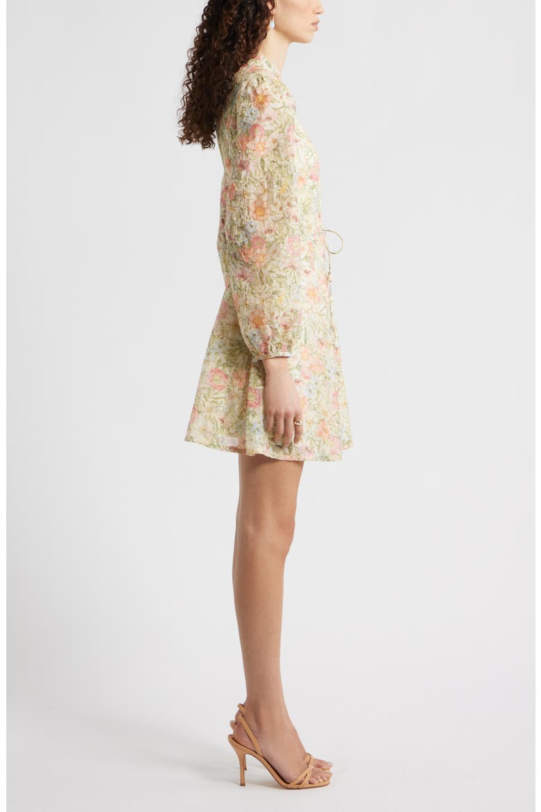 Floral Embroidered Button-Up Shirtdress, Alternate, color, MULTI FLORAL