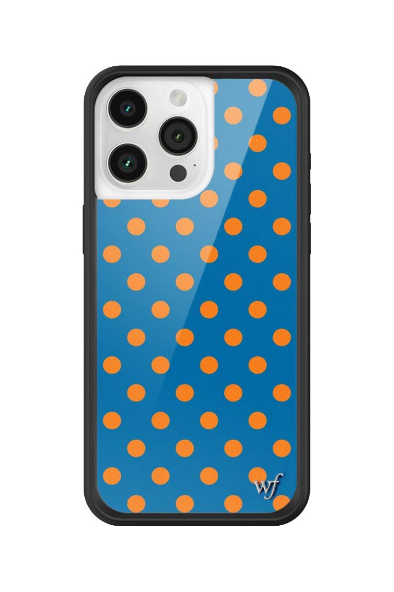 Polka Dot | Blue and Orange iPhone Case, Alternate, color, Blue