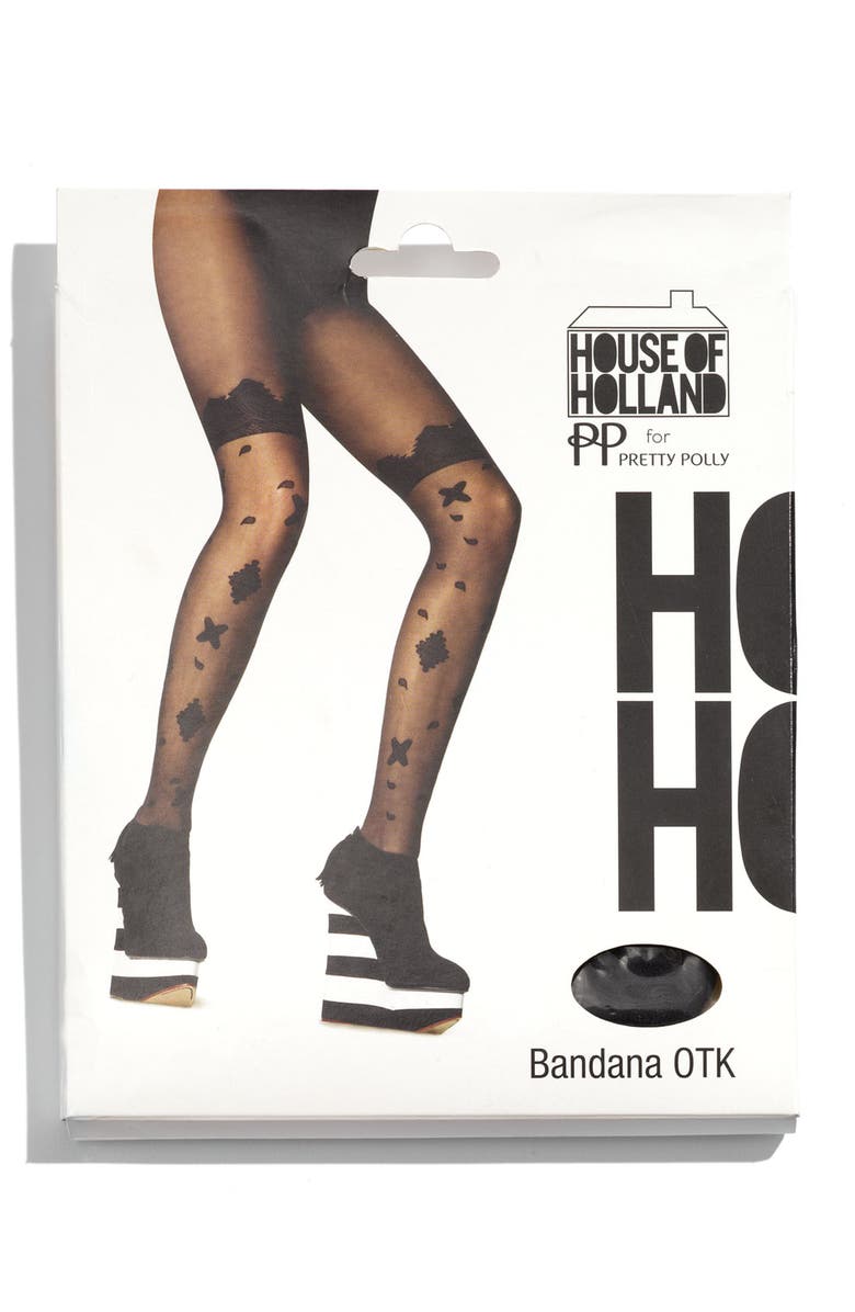 Pretty Polly 'House of Holland Bandana Knees' Tights, Alternate, color,