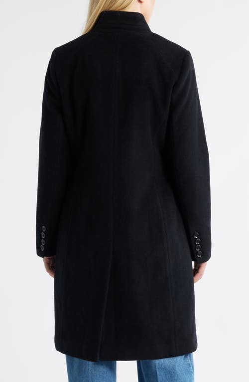 London Fog Wool Blend Coat In Black