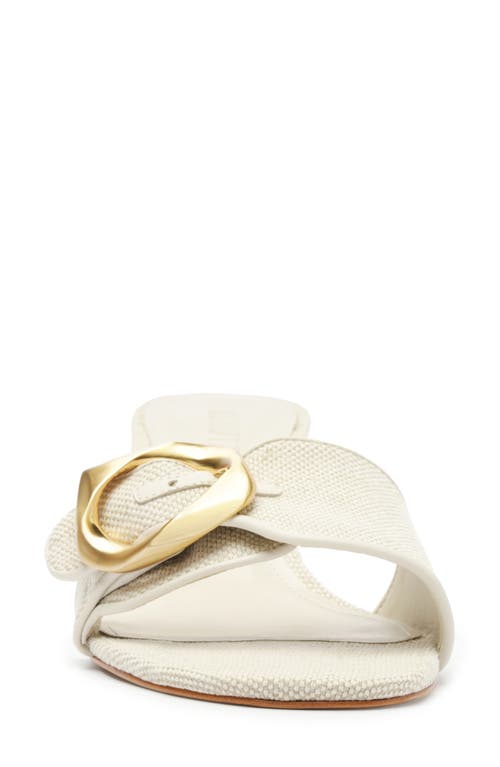 Shop Schutz Olga Buckle Kitten Heel Sandal In White