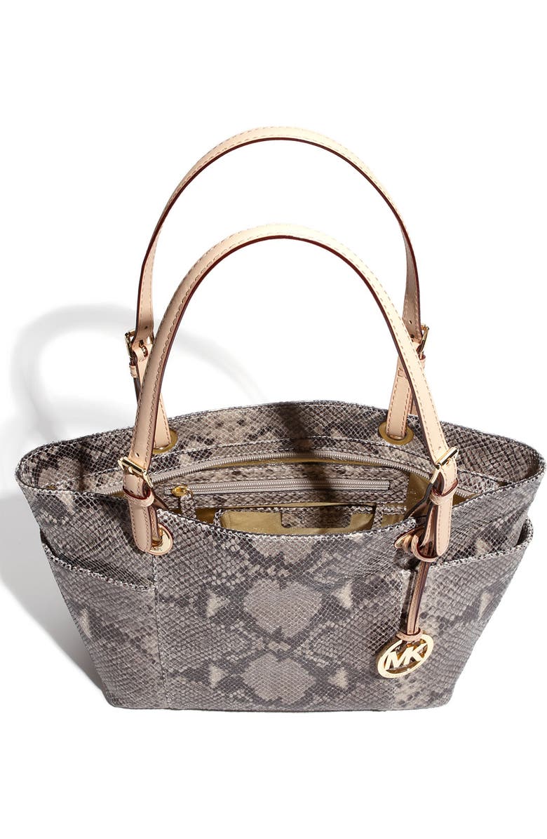 MICHAEL Michael Kors 'Jet Set' Python Embossed Tote, Alternate, color,