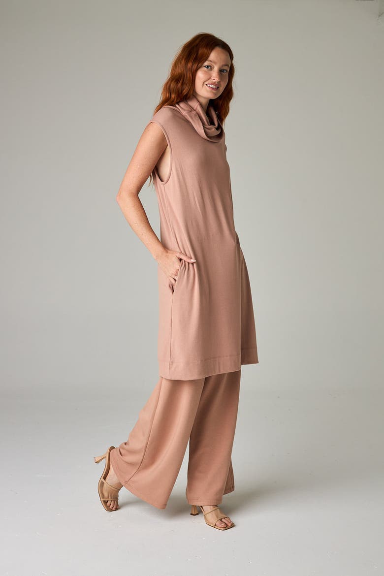 Baikal Eco-Luxe Fleece Wide-Leg Long Pant - Cloud-Soft Comfort, Alternate, color, Desert Sand