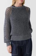 Lafayette 148 New York Hand Knit Cotton Open Stitch Sweater
