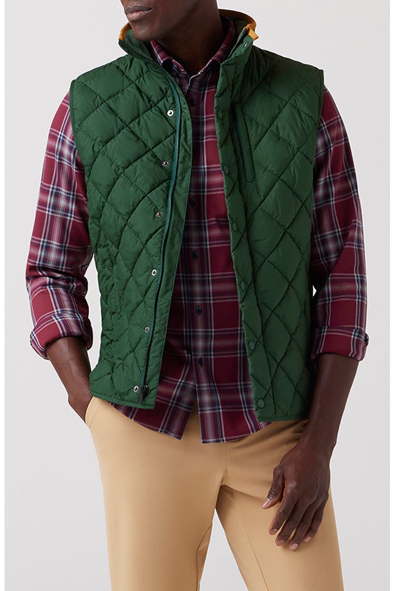 Belmont Quilted Water Resistant Recycled Polyester Vest, Main, color, SPRUCE SOLID