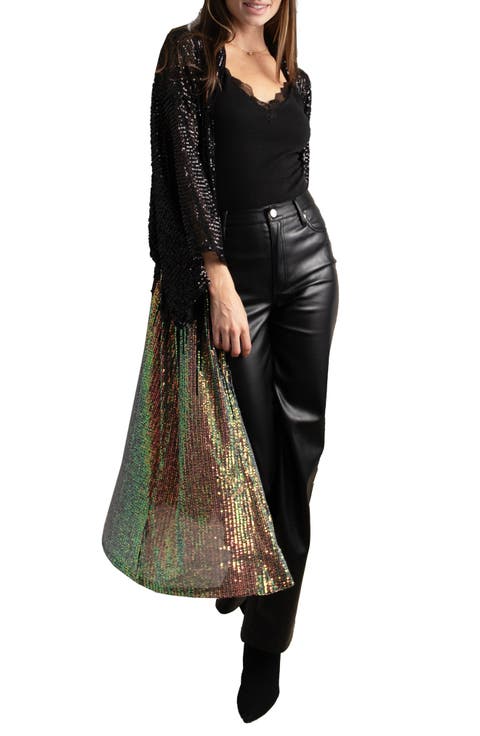 Multicolor Sequin Longline Topper