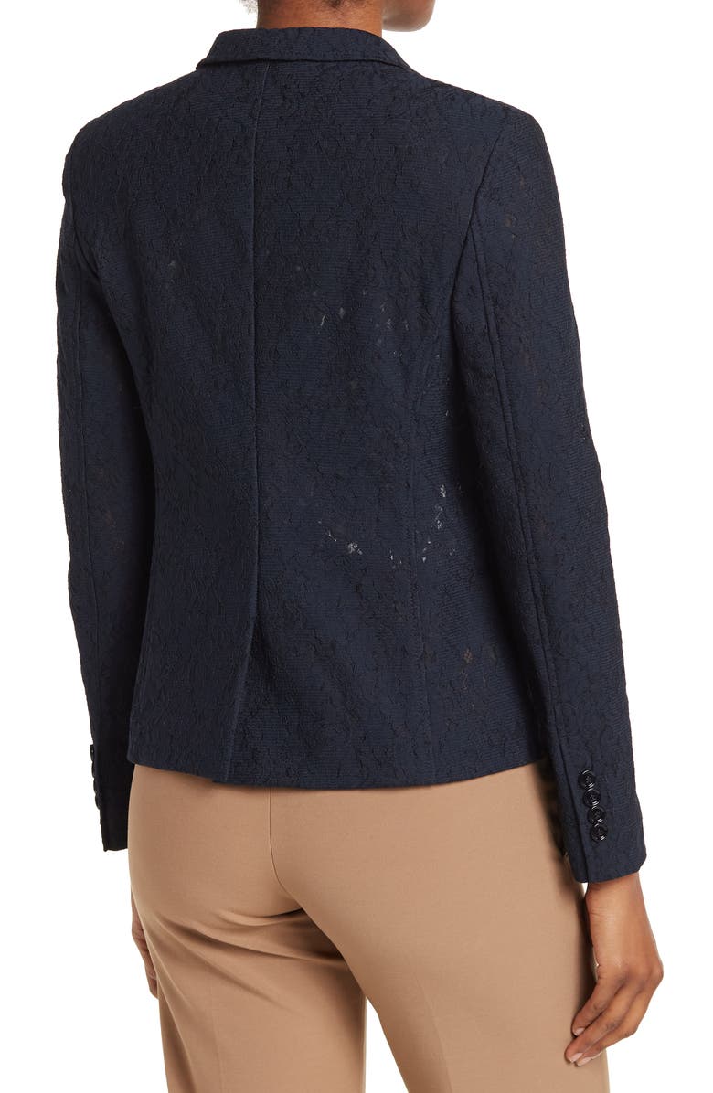 BOSS HUGO BOSS Jasice Lace Two Button Notch Lapel Blazer, Alternate, color,