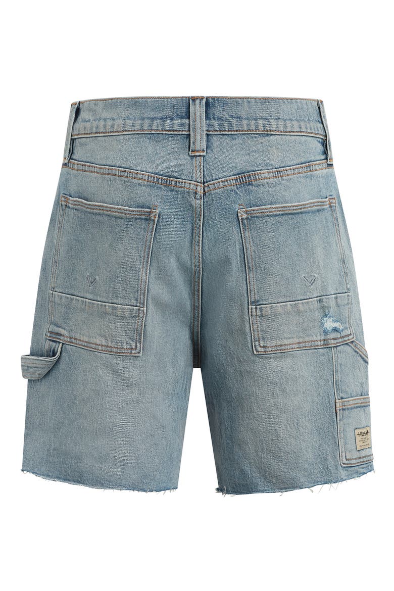 Raw Hem Denim Carpenter Shorts, Alternate, color, ETERNAL INDIGO