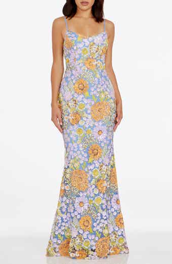 Giovanna Floral Sequin Mermaid Gown