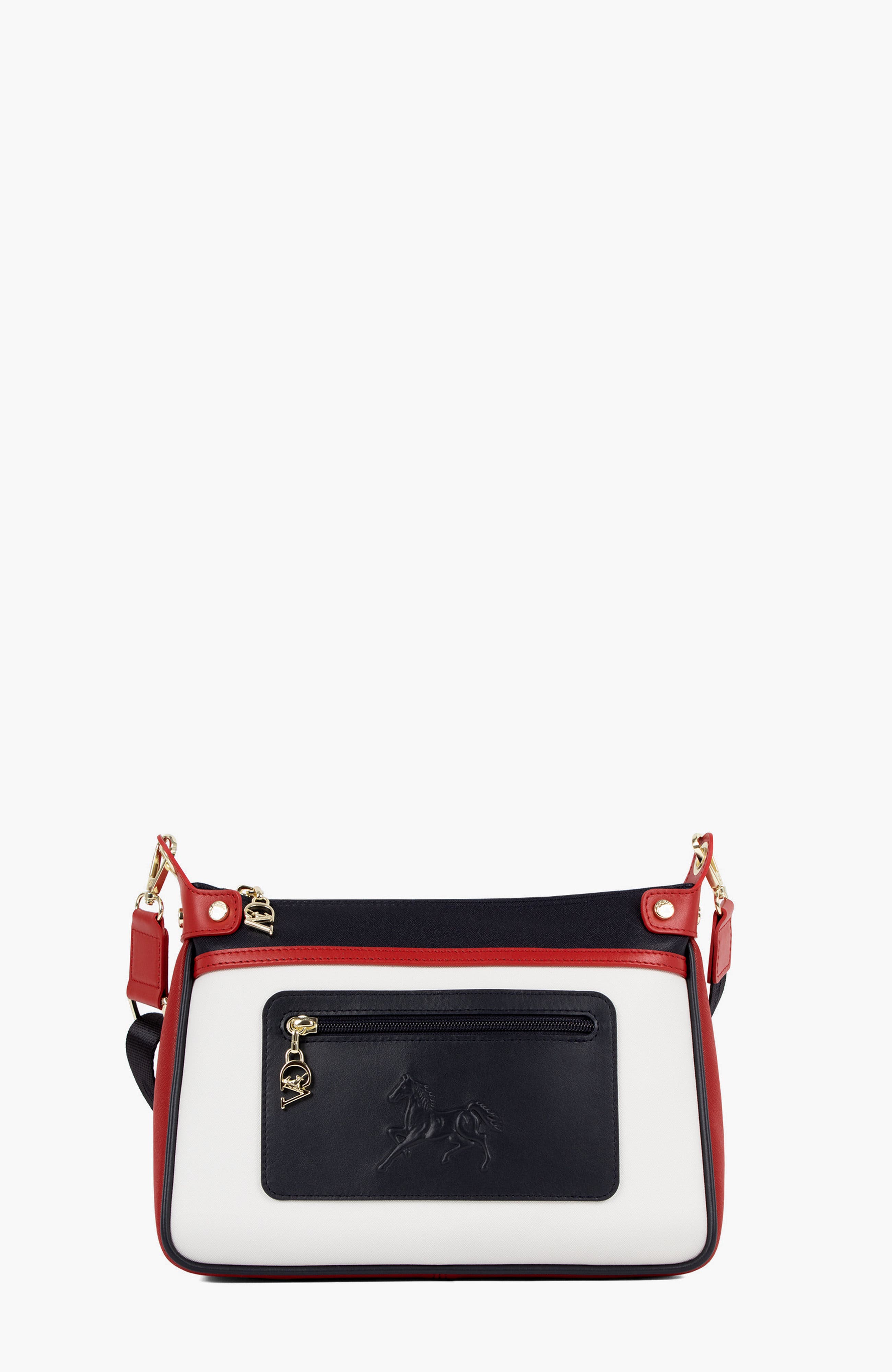 Horse By Cavalinho 592 Crossbody Shoulder Bag, Main, color, Navy / White / Red