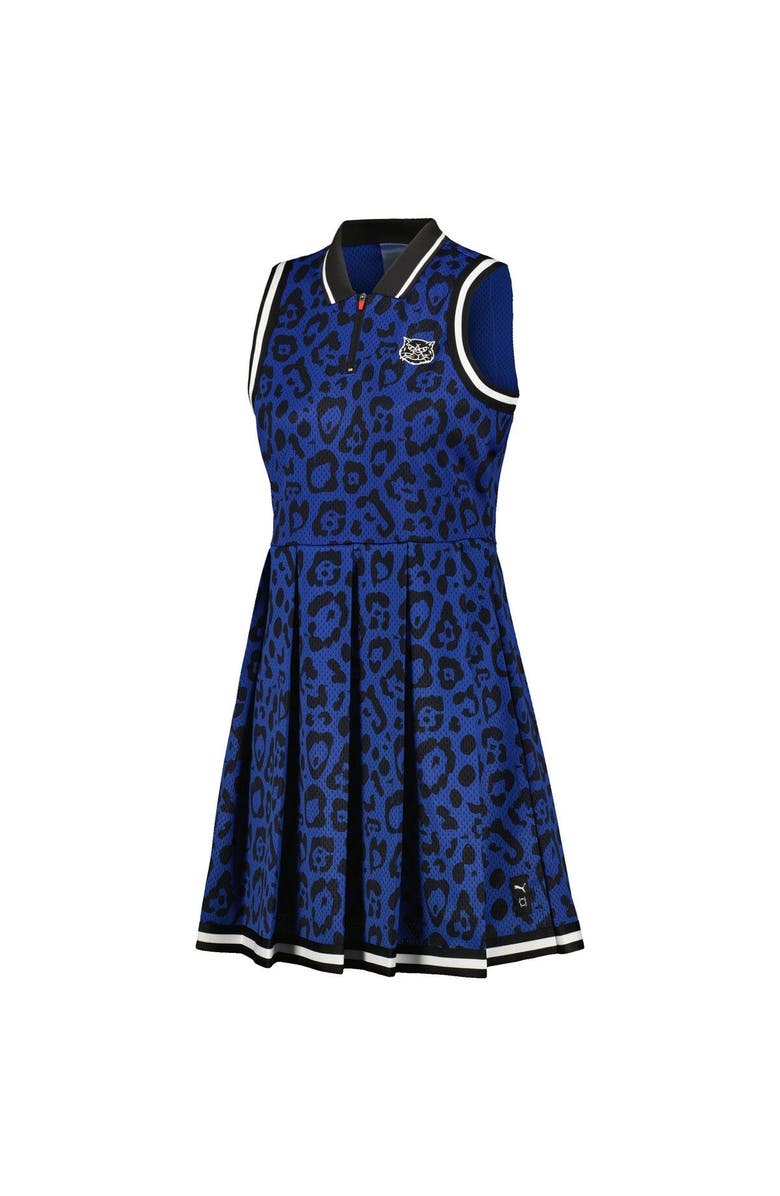 PUMA Women's Puma Royal 3M Open Golf x Hoops V-Neck Quarter-Zip Sleeveless Dress, Alternate, color, 