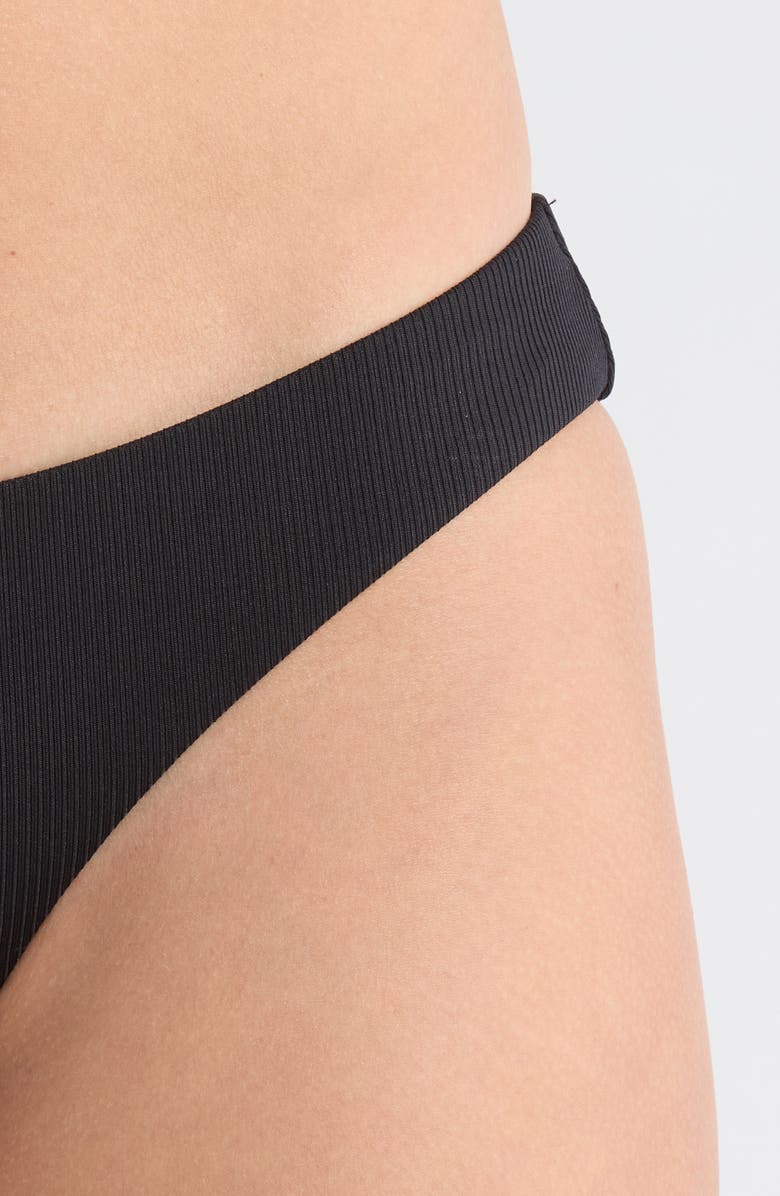 Becca Modern Edge Adela Hipster Bikini Bottoms, Alternate, color, Black