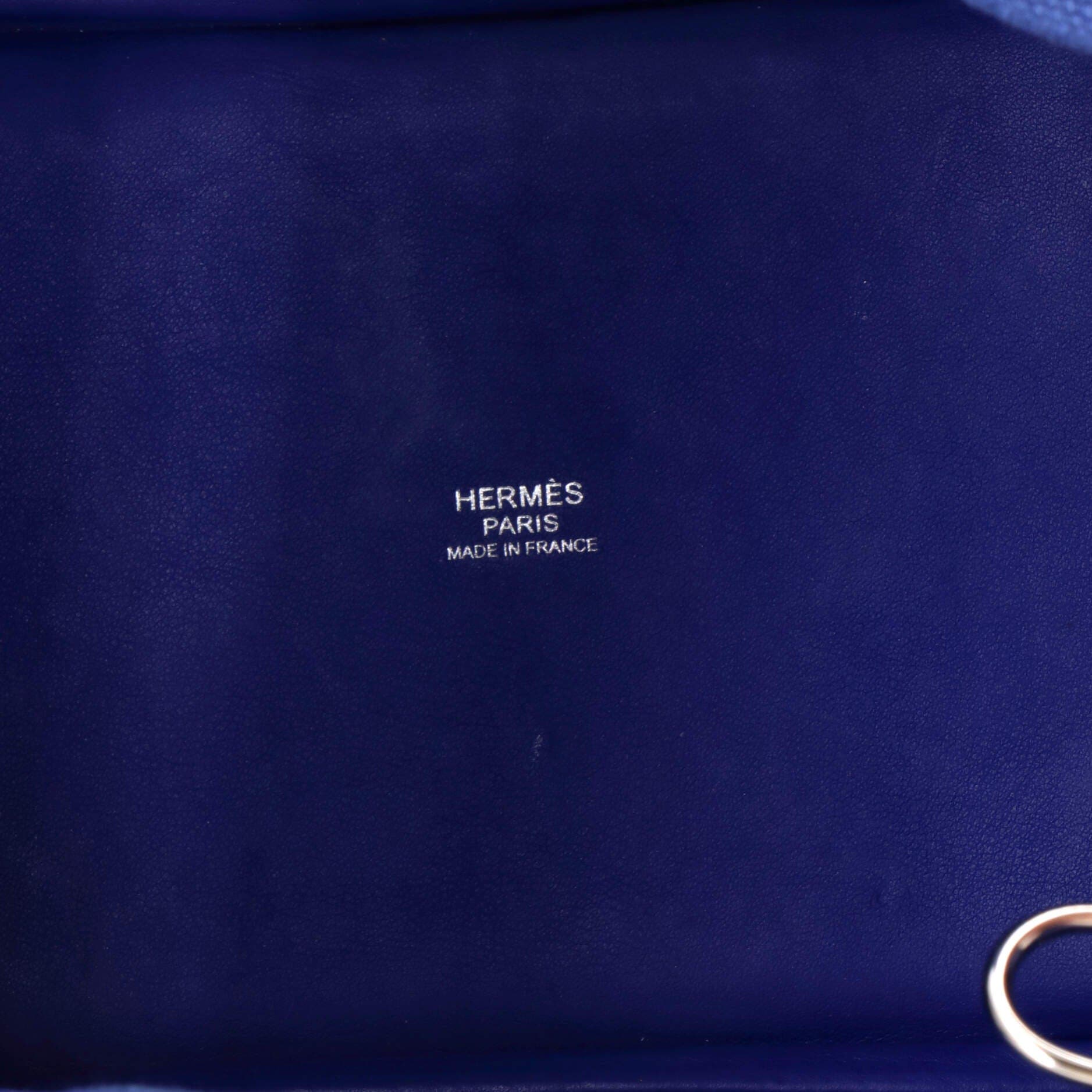 Pre-Owned Hermes Cargo Picotin Lock Bag Canvas and Swift PM, Alternate, color, Bleu Royal