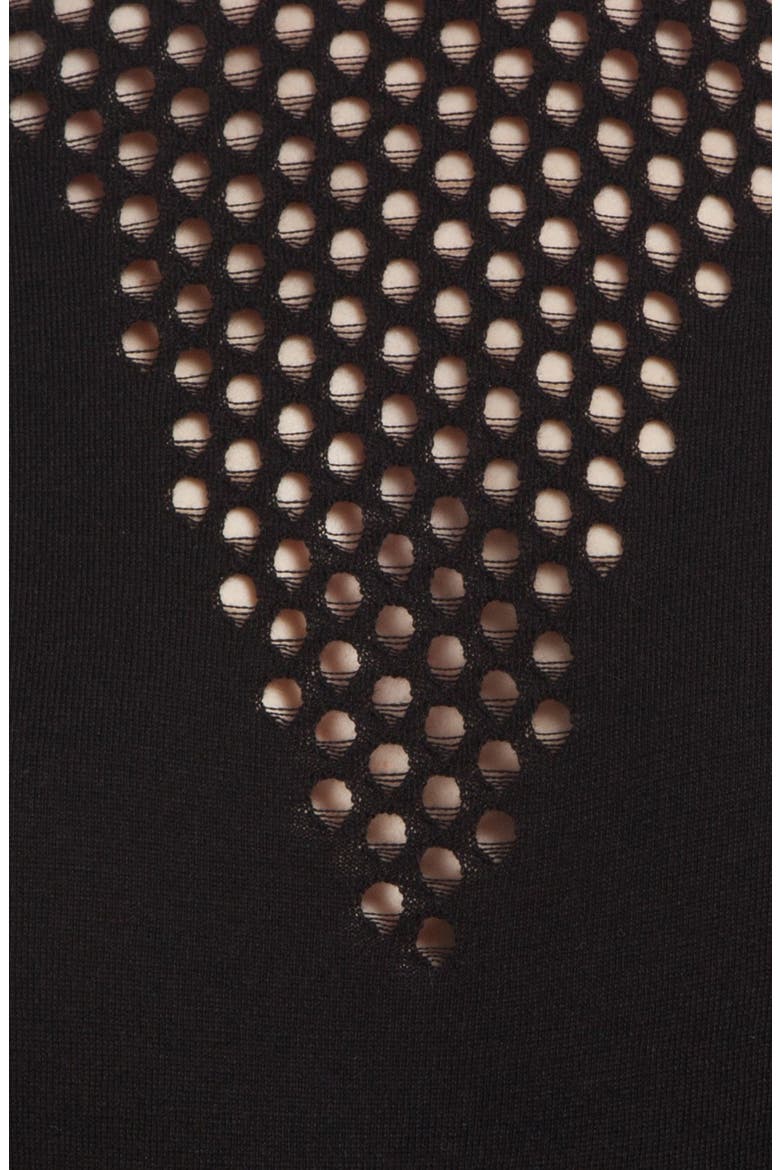 'Dramaturg' Perforated Sweater, Alternate, color, NOIR