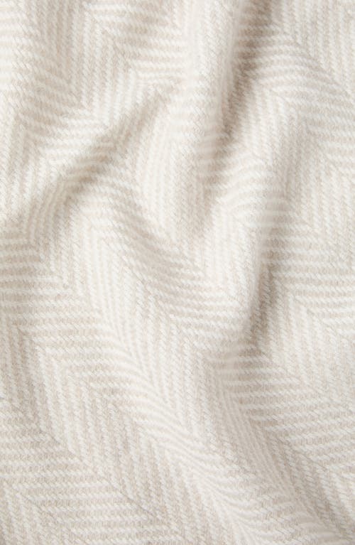 Brunello Cucinelli Herringbone-pattern Cashmere Scarf In Neutral