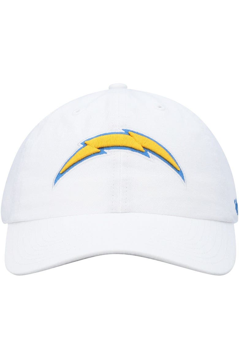Men's '47 White Los Angeles Chargers Clean Up Adjustable Hat, Alternate, color, White