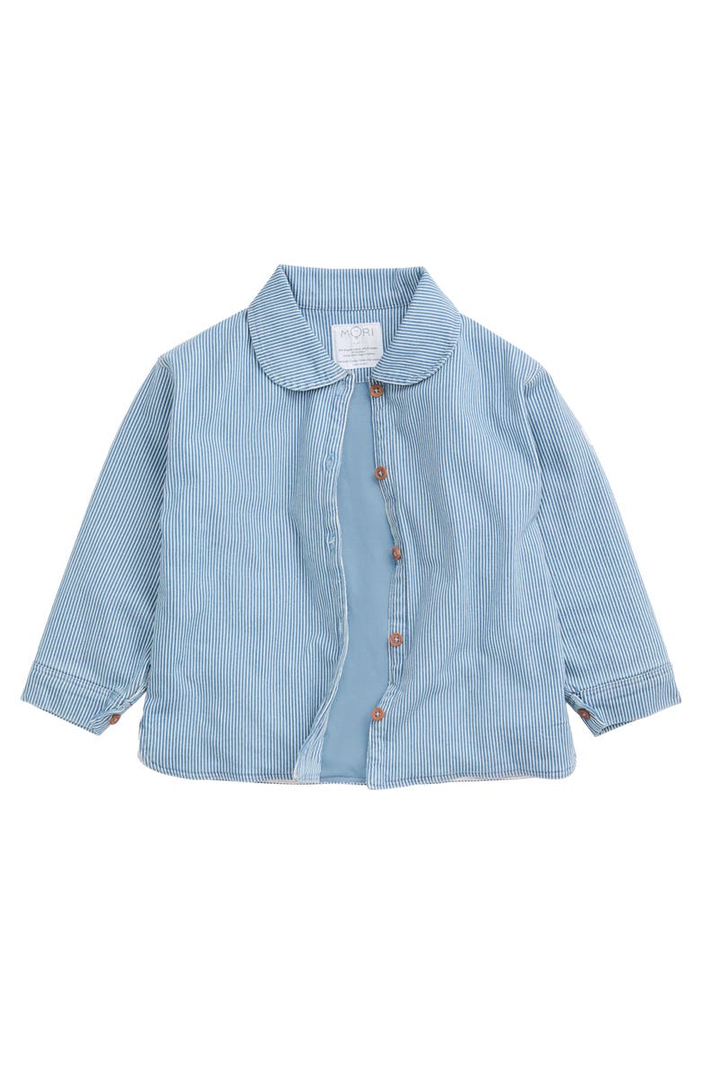 MORI Denim Quilted Jacket, Alternate, color, Stripe Denim