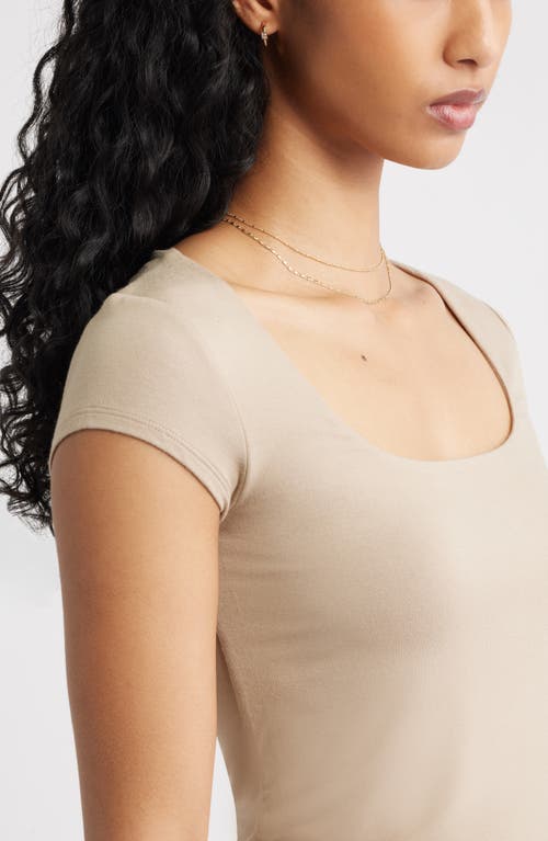 Bp. Square Neck Baby Tee In Neutral