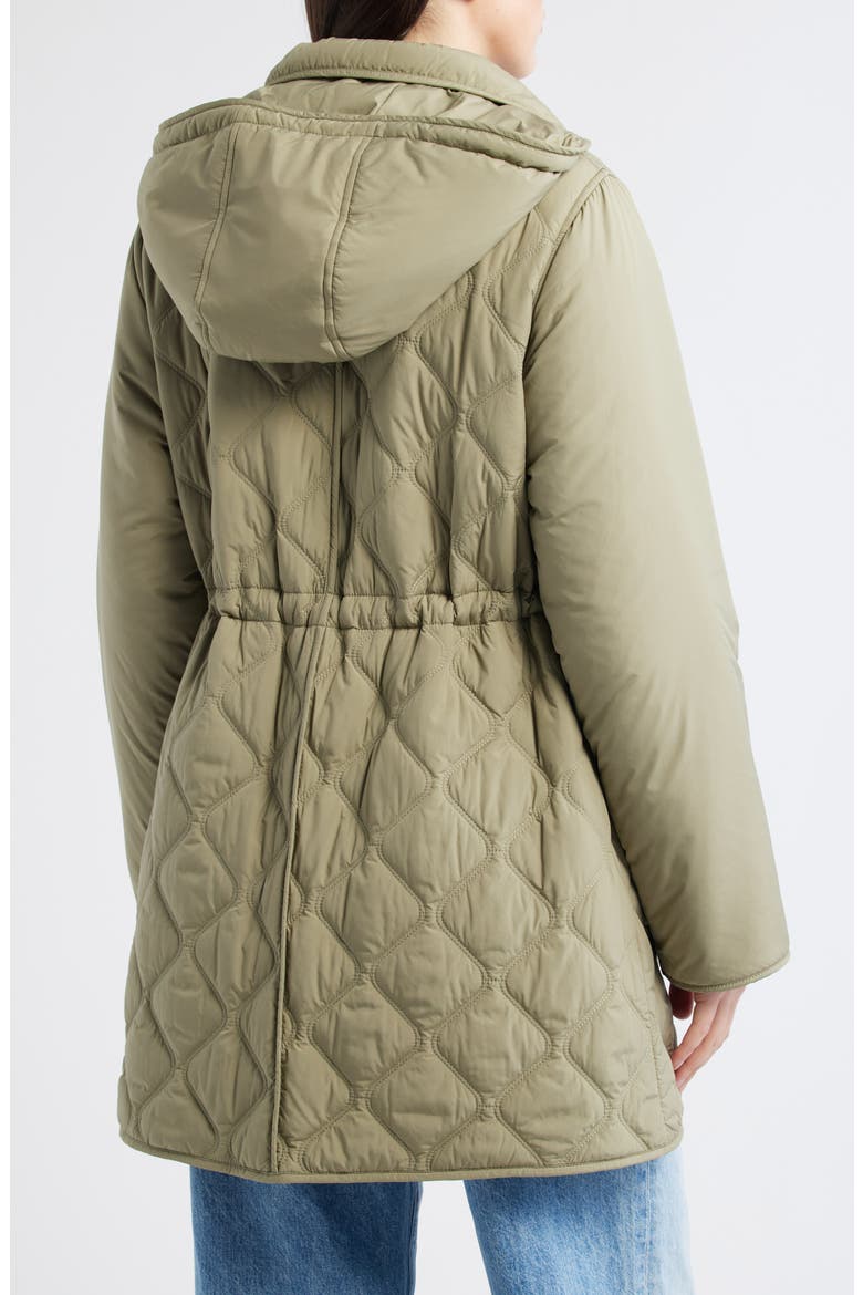 Quilted Jacket with Removable Hood, Alternate, color, OLIVE STONE/ OPAL GREY