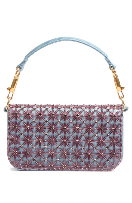Valentino Loco Small Crystal Shoulder Bag In Amethyst